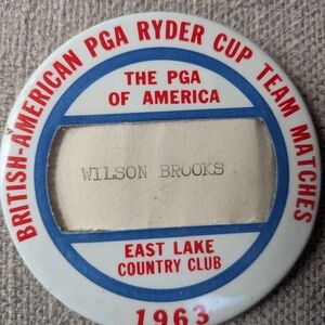 Wilson Brooks British-American PGA Ryder Cup Team Matches Badge